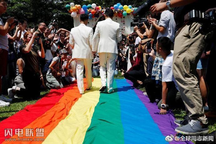 台湾：同性婚姻3个月内，1827对登记结婚，34对离婚